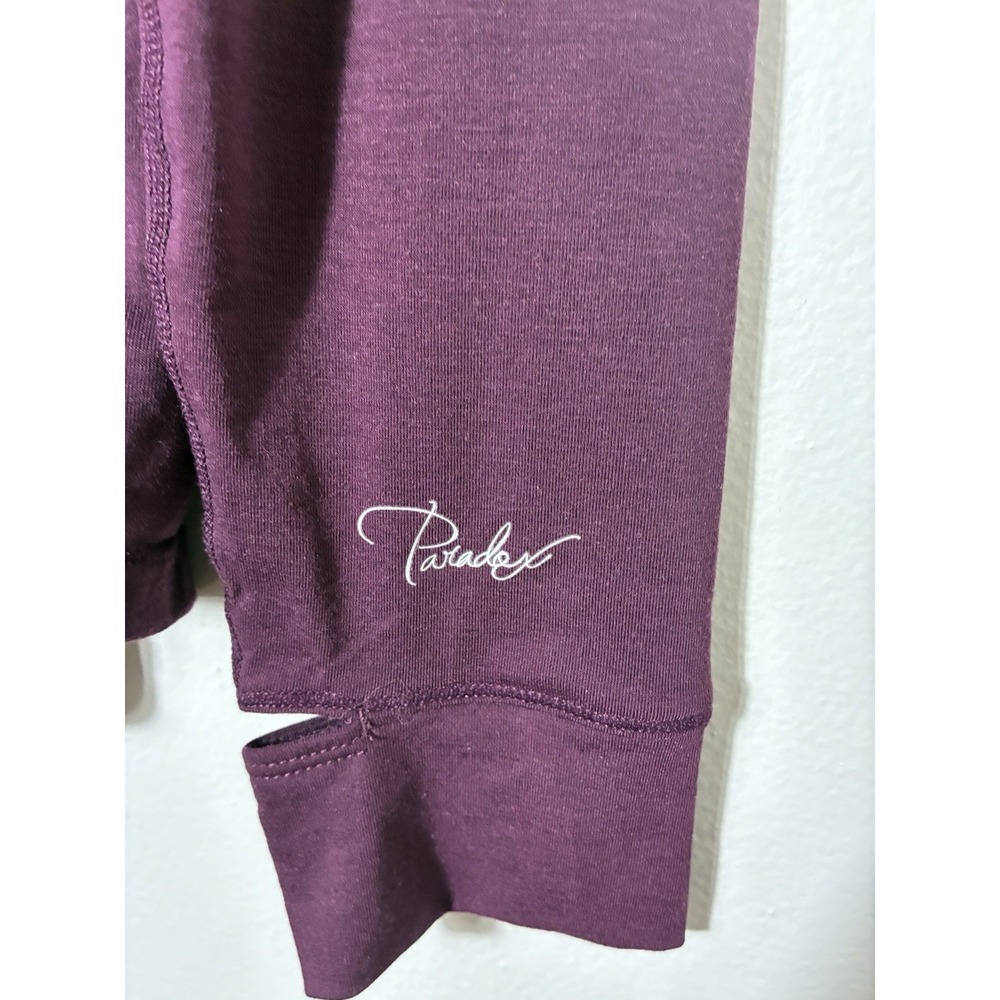 Paradox Merino Wool Blend Baselayer Pullover Top Women's Large Burgundy Outdoor - Picture 2 of 8